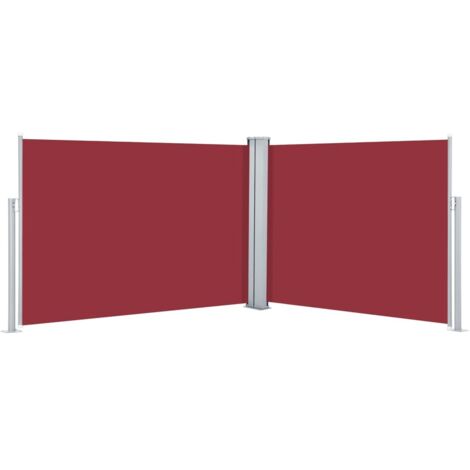 Auvent latéral rétractable Rouge 100 x 1000 cm