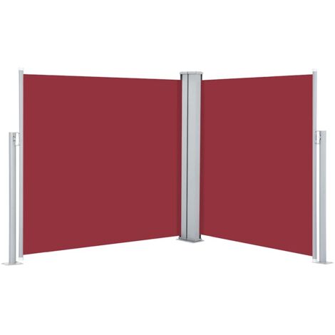 Auvent latéral rétractable Rouge 100 x 600 cm