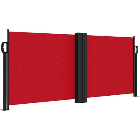 Auvent latéral rétractable rouge 100x1000 cm