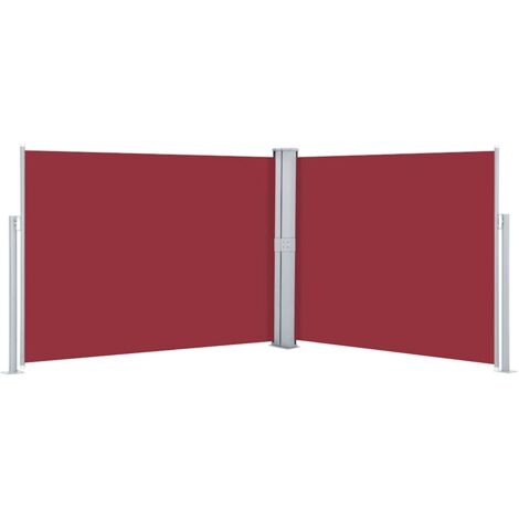 Auvent latéral rétractable Rouge 140 x 1000 cm