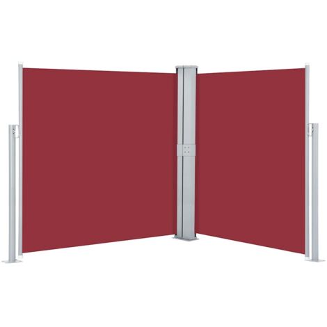 Auvent latéral rétractable Rouge 140 x 600 cm