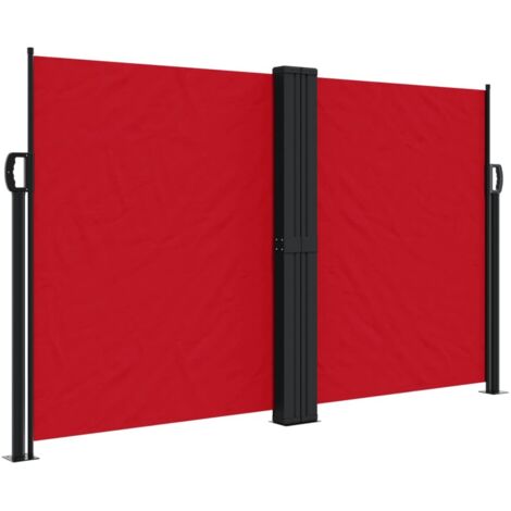Auvent latéral rétractable rouge 140x600