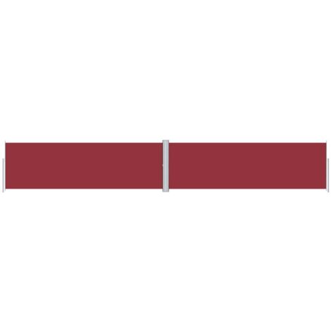 Auvent latéral rétractable Rouge 160x1000 cm