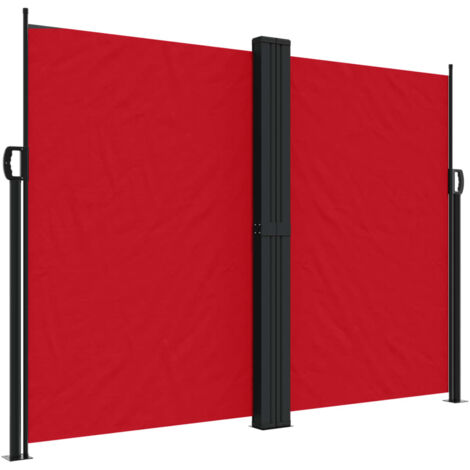 Auvent latéral rétractable rouge 180x600 cm
