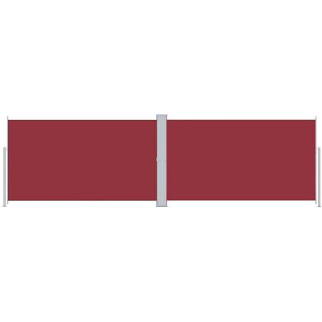 Auvent latéral rétractable Rouge 180x600 cm