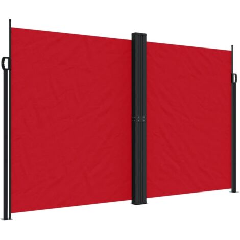 Auvent latéral rétractable rouge 200x600 cm