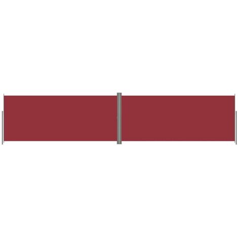Auvent latéral rétractable Rouge 220x1000 cm