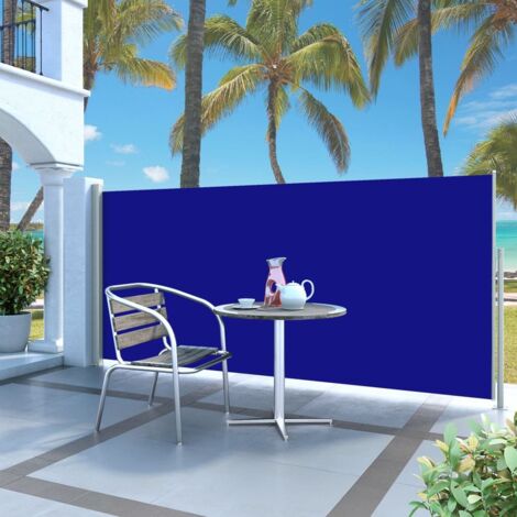 Auvent latéral rétractable  Store Banne Auvent de jardin 140 x 300 cm Bleu 58666