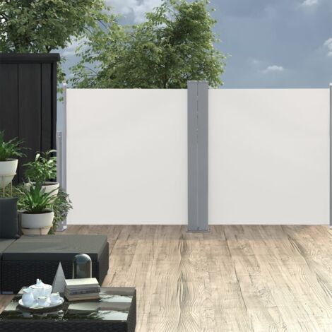Auvent latéral rétractable  Store Banne Auvent de jardin Crème 120 x 600 cm 76117