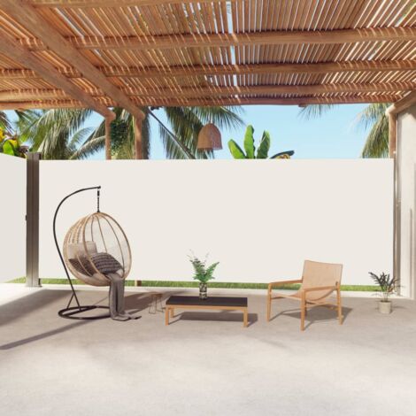 Auvent latéral rétractable  Store Banne Auvent de jardin Crème 220x1000 cm 90791