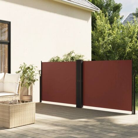 Auvent latéral rétractable-Store banne rétractable marron 120x600 cm 553419