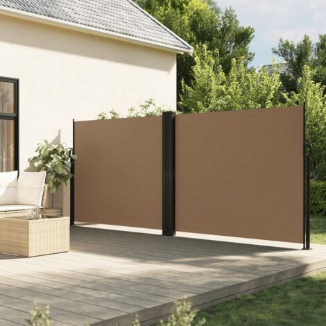 Auvent latéral rétractable-Store banne rétractable taupe 160x1200 cm 169283