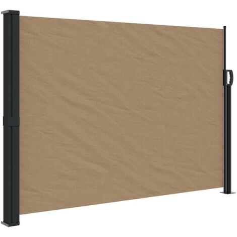 Auvent latéral rétractable taupe 140x600 cm