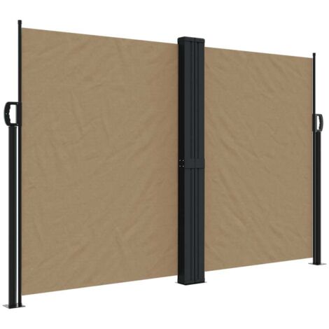 Auvent latéral rétractable taupe 160x1200 cm