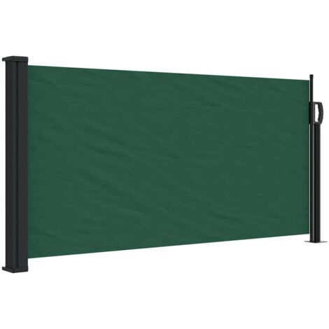 Auvent latéral rétractable vert foncé 100x300 cm