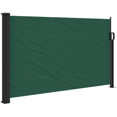 Auvent latéral rétractable vert foncé 117x300 cm