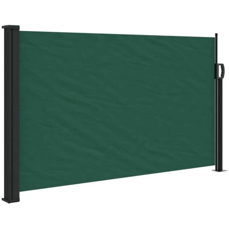 Auvent latéral rétractable vert foncé 120x500 cm