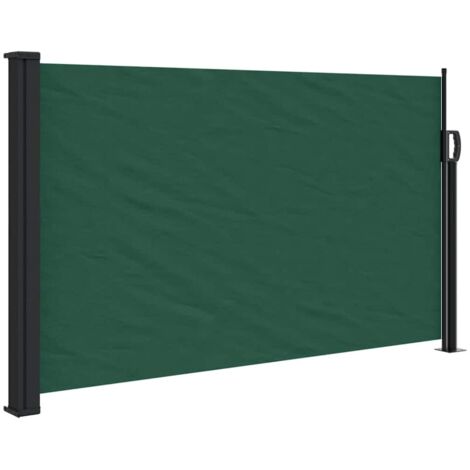 Auvent latéral rétractable vert foncé 120x600 cm