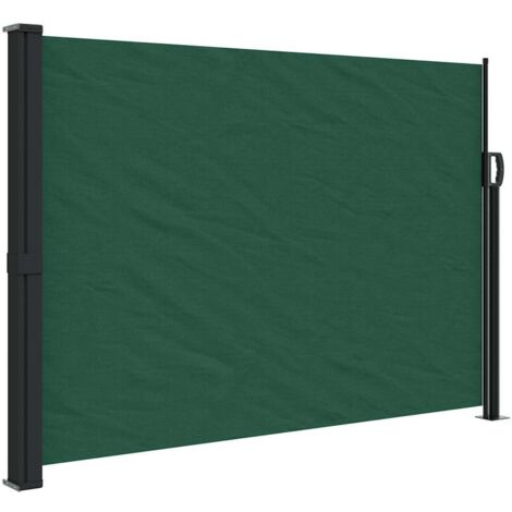 Auvent latéral rétractable vert foncé 140x500 cm