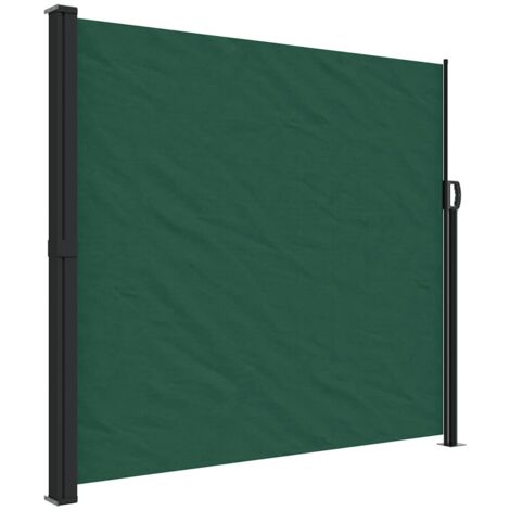 Auvent latéral rétractable vert foncé 180x600 cm