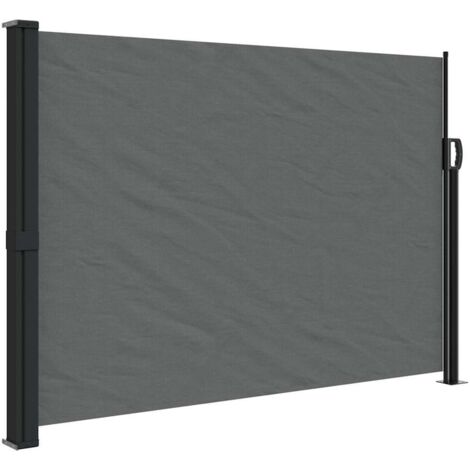 Auvent latéral rétractable，Store banne，Marquise Brise-soleil anthracite 140x500 cm CFW542268