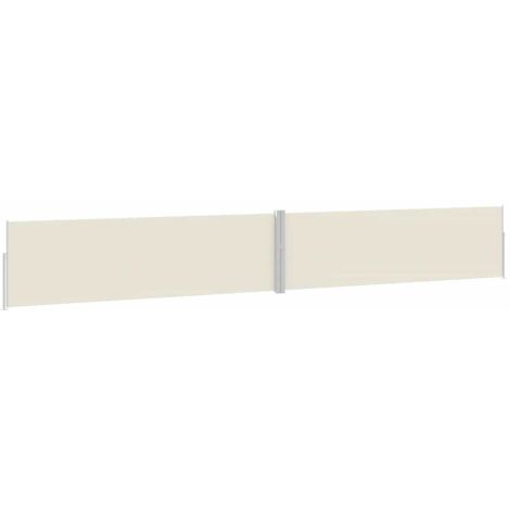 Auvent latéral  Store Banne Solaire abri  Marquise Brise-soleil rétractable de patio 170x1200 cm Crème LKOWF20728
