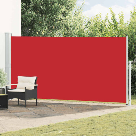 Auvent latéral  Store Banne Solaire abri  Marquise Brise-soleil rétractable de patio 180x500 cm Rouge LKOWF62313