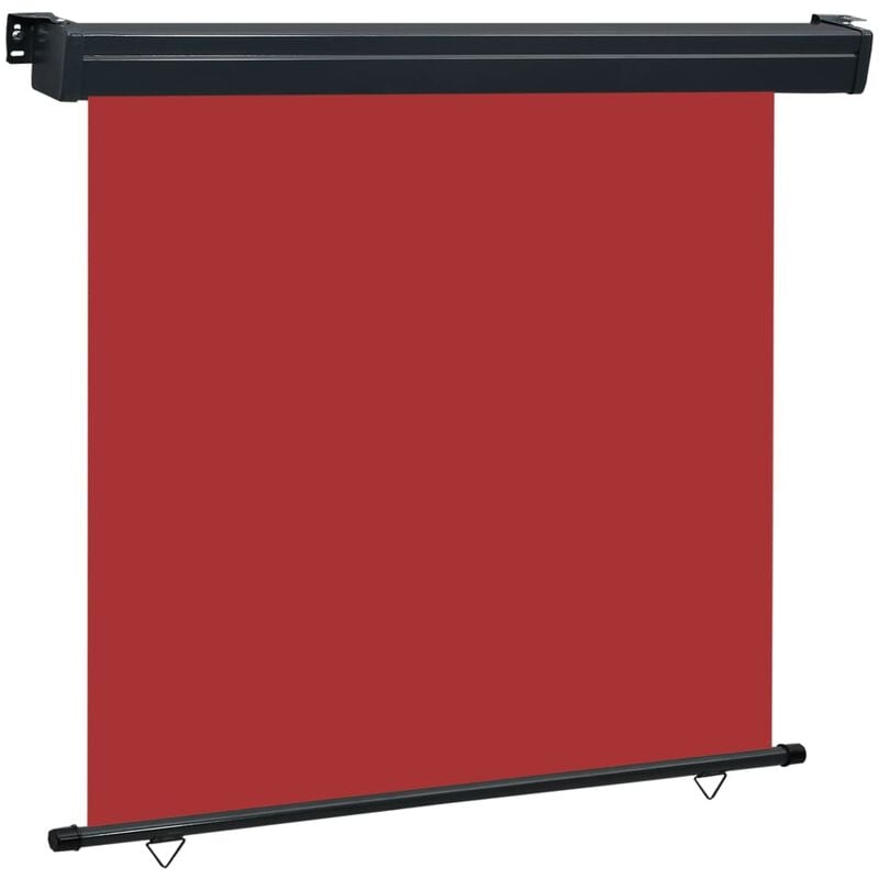 Auvent paravent store brise-vue latéral rétractable de patio jardin terrasse balcon protection visuelle écran 170 x 250 cm rouge