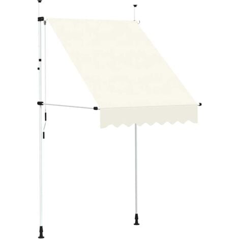 Auvent manuel rétractable 150 cm Crème