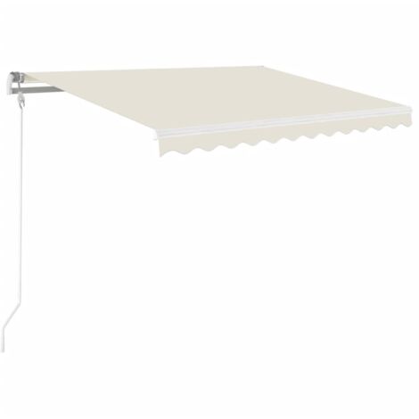 Auvent manuel rétractable 350x250 cm Crème