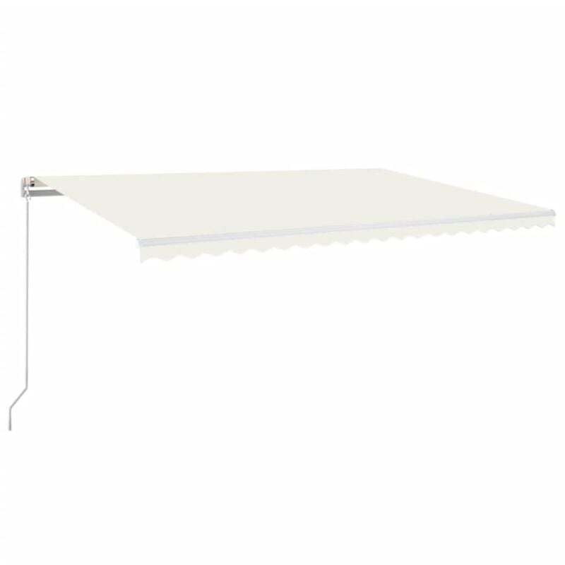Auvent manuel rétractable 500x300 cm Crème Vidaxl