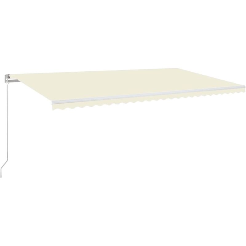 Auvent manuel rétractable 600x350 cm Crème Vidaxl