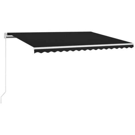 Auvent manuel rétractable avec LED 400x300 cm Anthracite