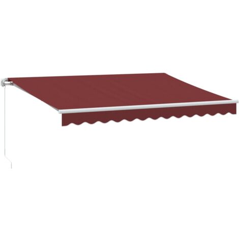 Auvent manuel rétractable bordeaux 350x250 cm