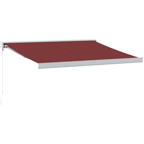 Auvent manuel rétractable bordeaux 350x250 cm
