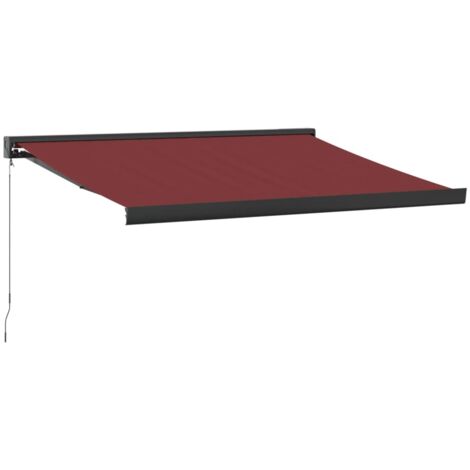 Auvent manuel rétractable bordeaux 350x250 cm