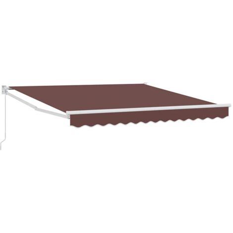 Auvent manuel rétractable marron 300x250 cm