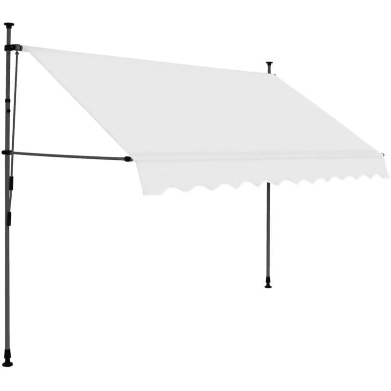 INLIFE Auvent manuel rétractable avec LED 300 cm Crème