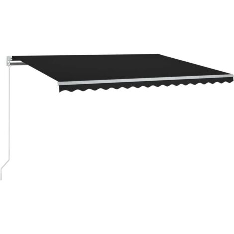 Auvent Marquise automatique capteur de vent et LED, Store Banne pour Jardin Balcon Terrasse, 300x250 cm Anthracite OIB7921E