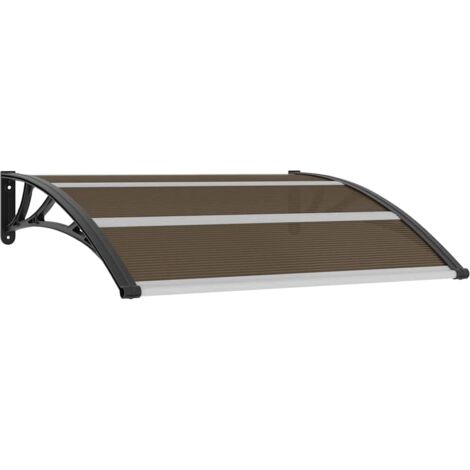 Auvent Marquise de Porte Moderne - Anti-Soleil Imperméable - Noir 120 x 100 cm PC Chic-178657