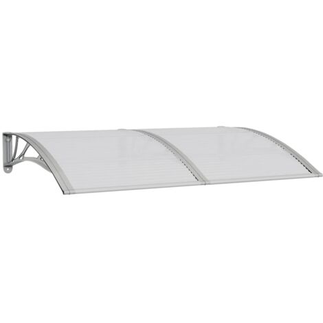 Auvent Marquise de porte, Store Banne pour porte, Gris 150x100 cm Polycarbonate OIB3179E
