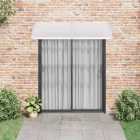 Auvent Marquise de porte, Store Banne pour porte, Gris 200 x 100 cm PC OIB9367E
