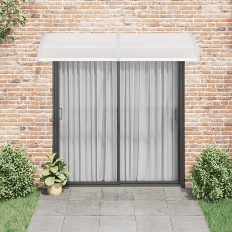 Auvent Marquise de porte, Store Banne pour porte, Gris 240 x 100 cm PC OIB9353E