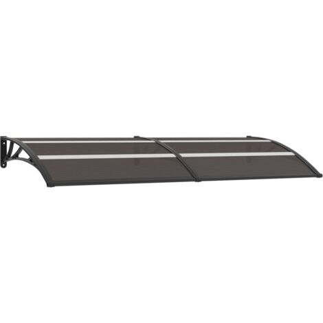 Auvent Marquise de porte, Store Banne pour porte, Noir 240x80 cm PC OIB9944E