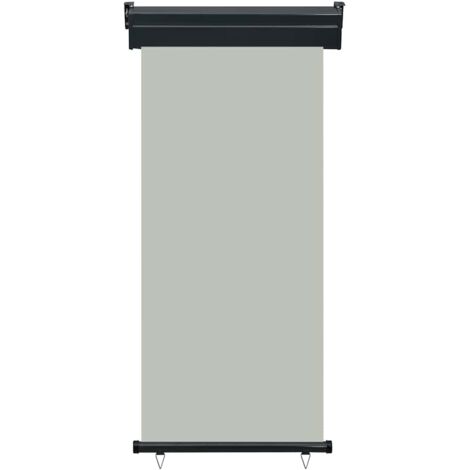 Auvent Marquise latéral de balcon, Store Banne pour Jardin Balcon Terrasse, 80x250 cm Gris OIB5443E