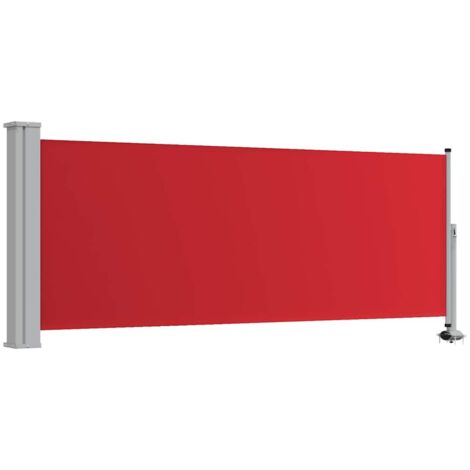 Auvent Marquise latéral rétractable de patio, Store Banne pour Jardin Balcon Terrasse, 100x300 cm Rouge OIB4754E