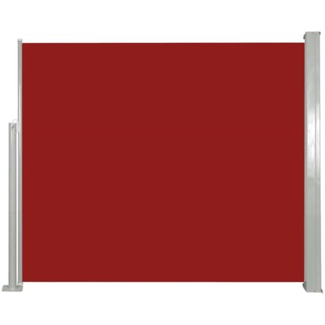 Auvent Marquise latéral rétractable, Store Banne pour Jardin Balcon Terrasse, 120 x 300 cm Rouge OIB3220E