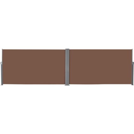Auvent Marquise latéral rétractable, Store Banne pour Jardin Balcon Terrasse, 160 x 600 cm Marron OIB4556E