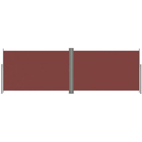 Auvent Marquise latéral rétractable, Store Banne pour Jardin Balcon Terrasse, Marron 220x600 cm OIB4566E