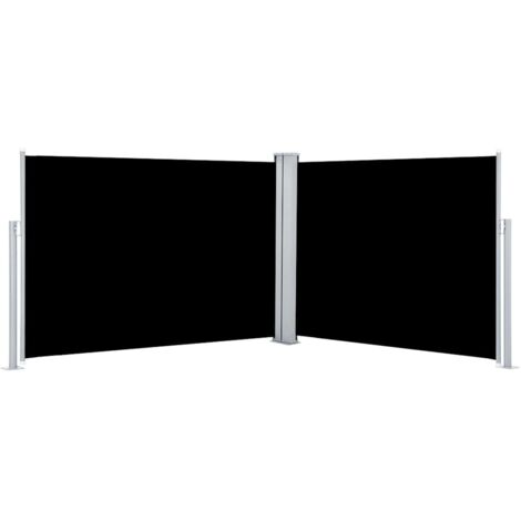Auvent Marquise latéral rétractable, Store Banne pour Jardin Balcon Terrasse, Noir 120 x 1000 cm OIB2336E